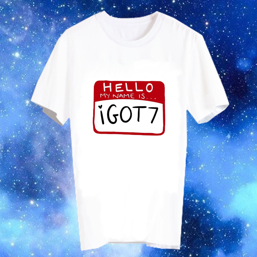 เสื้อยืดสีขาว-สั่งทำ-fanmade-แฟนเมด-คำพูด-แฟนคลับ-jksw30-hello-my-name-is-igot7