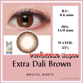 คอนแทคเลนส์ 🎊 Extra Dali Brown 🎊 (Beautylen) [มีค่าสายตาสั้น 50-1000] 👓 สีน้ำตาลขนาดมินิตาธรรมชาติสวยมาก