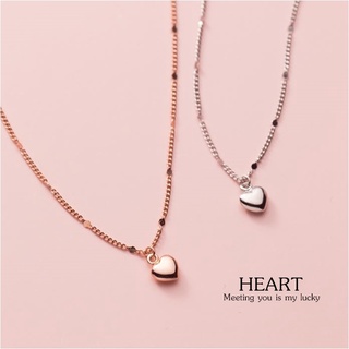 s925 Heart necklace สร้อยคอเงินแท้ หัวใจรักนิรันดร์ ใส่สบาย เป็นมิตรกับผิว