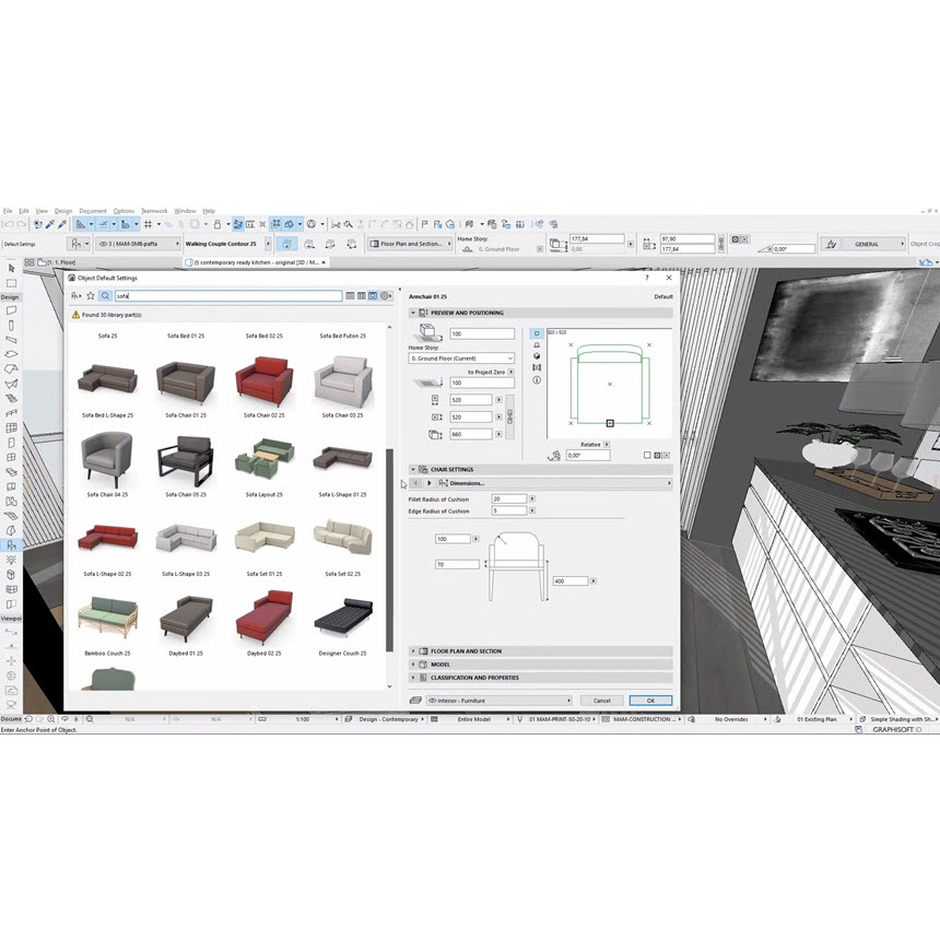 ภาพสินค้าGRAPHISOFT ARCHICAD 26 (Win/macOS V25) โปรแกรมออกแบบอาคาร จากร้าน nantawathem บน Shopee ภาพที่ 3