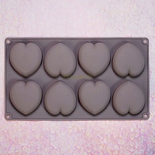 แม่พิมพ์ silicone รูปหัวใจ 8 ช่อง (สีแรนดอม)