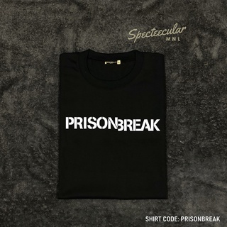 เสื้อยืดเด็กผช เสื้อสาวอวบ P R I S O N BREAK ชุดโลโก้ Tshirt | สเปกตรัม MNL ที .&lt;U เสื้อยืดผู้หญิง