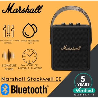 ✨กทม.พร้อมส่ง✨Overseas version Marshall Stockwell II ลำโพงพกพา ลำโพงบลูทูธ ลำโพงไร้สาย Bluetooth เครื่องขยายเสียง