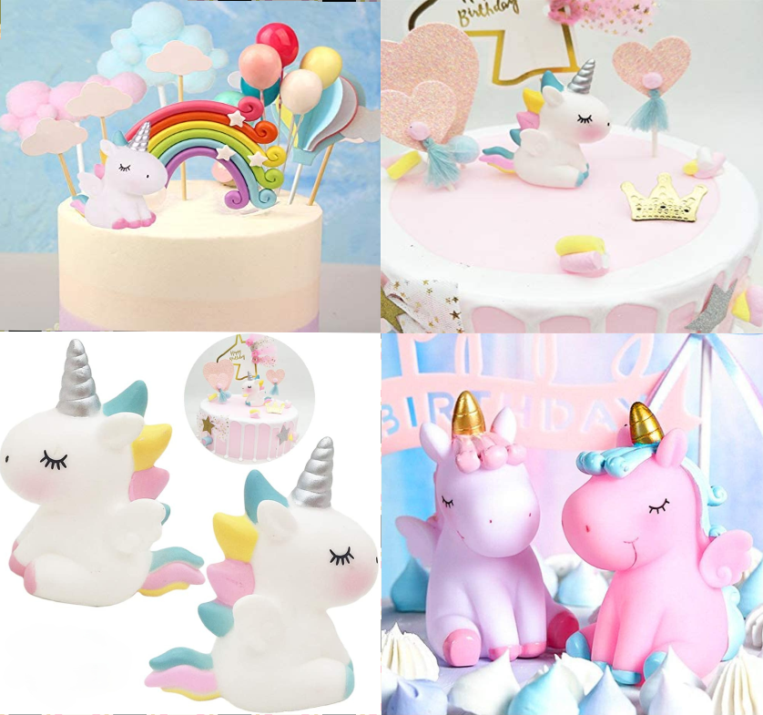 รูปภาพสินค้าแรกของโมเดล Unicorn แต่งเค้ก โมเดลตุ๊กตายูนิคอร์นน่ารัก สำหรับตกแต่งเค้กวันเกิด