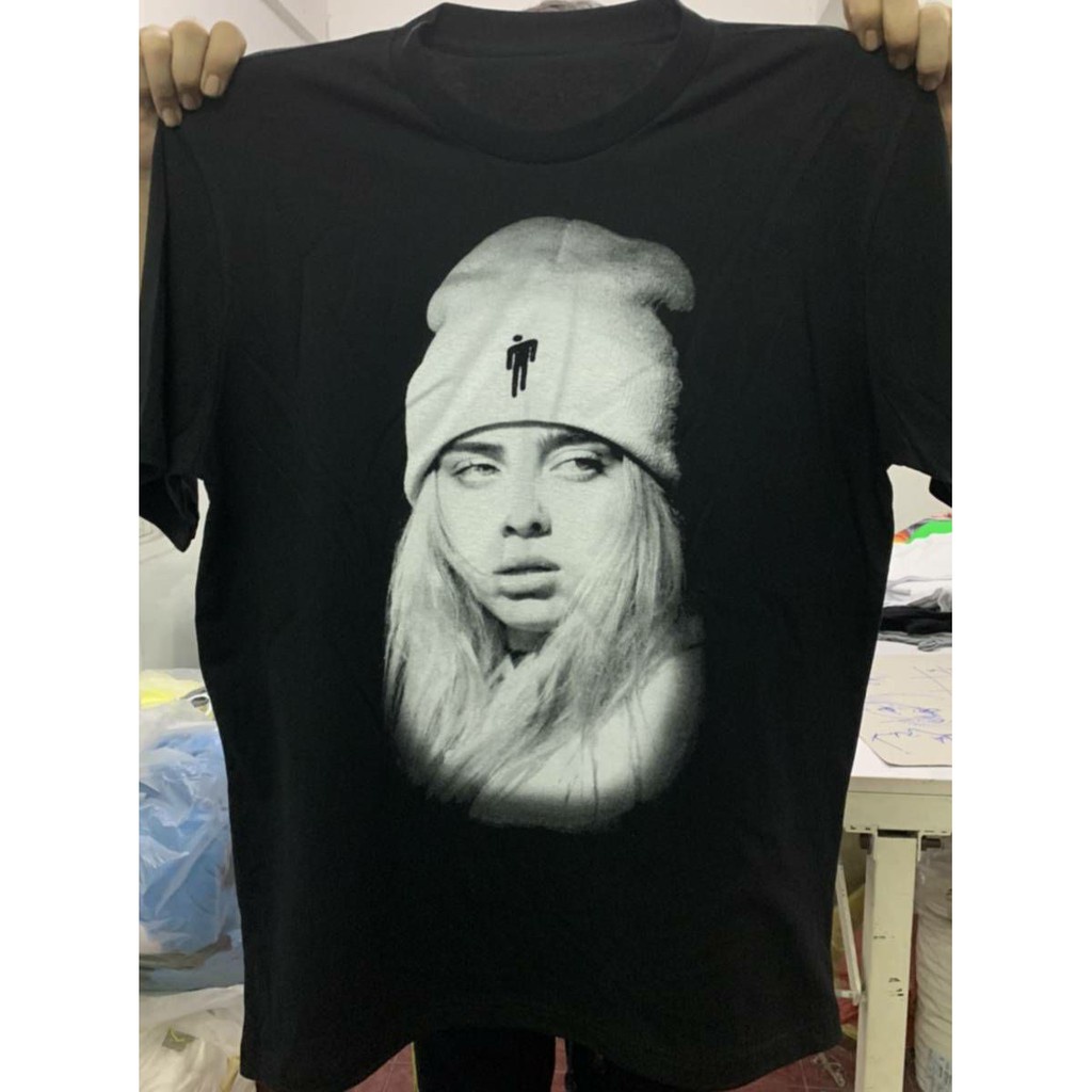 เสื้อยืดอินเทรนด์ผู้ชายอินเทรนด์ผู้หญิงใหม่-billie-eilish-t-shirt-เสื้อยืดs-3xl