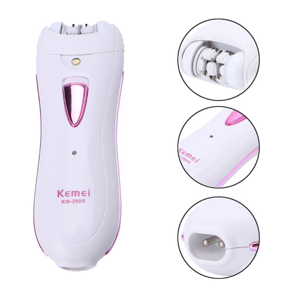 kemei-เครื่องถอนขนไฟฟ้าขนาดพกพา-ชาร์จไฟในตัว-รุ่น-km-290r