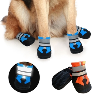 สินค้า รองเท้าสุนัขสัตว์เลี้ยงขนาดกลางและขนาดใหญ่ลื่นกันน้ำสุนัขรองเท้าปกถุงเท้ารองเท้านุ่ม Soled กลางแจ้ง Botas DLA PSA Perros Chien