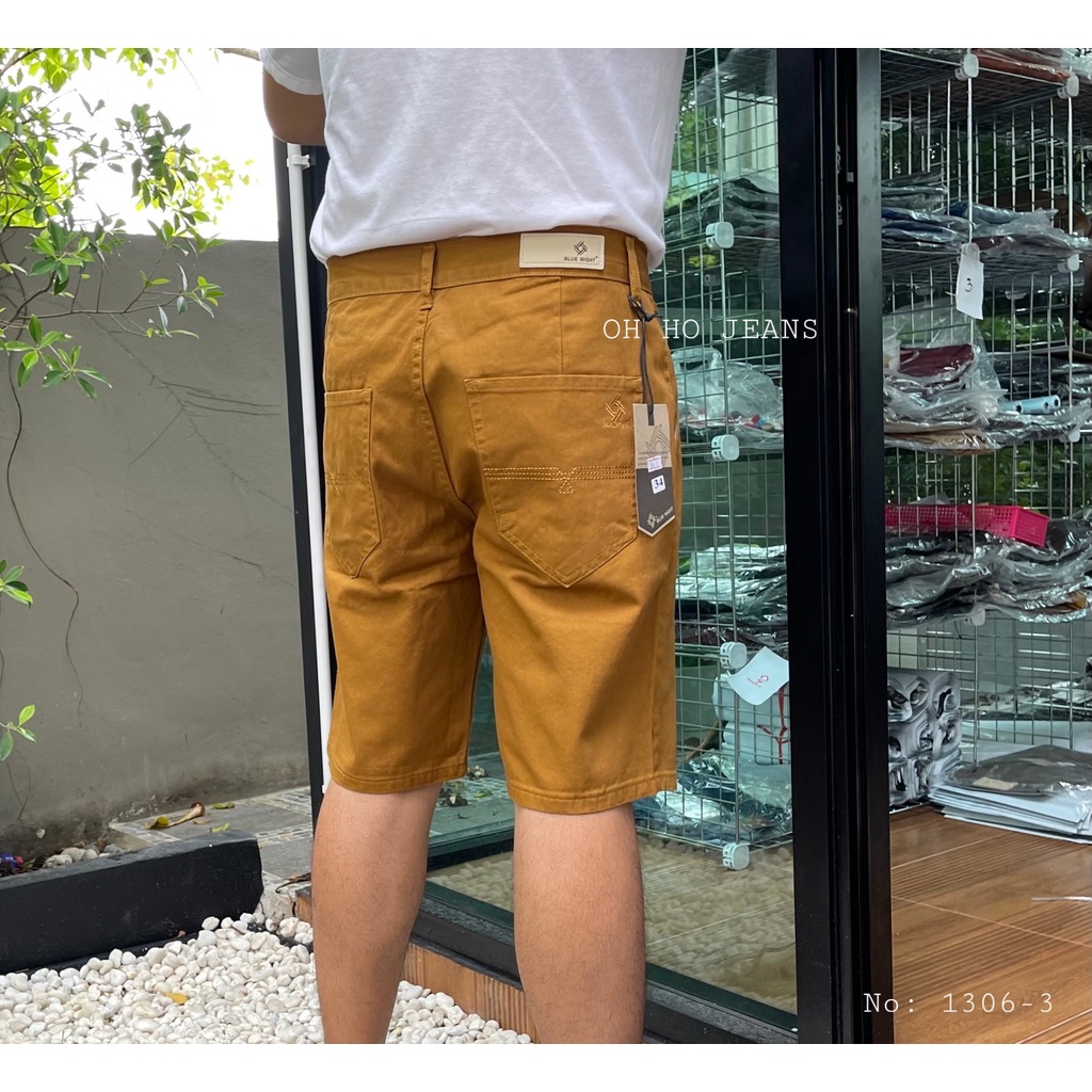 ภาพหน้าปกสินค้ามีหลากหลายสี กางเกงขาสั้นผู้ชาย ขาสั้นผ้าสี กางเกงลำลอง จากร้าน ohho_jeans บน Shopee