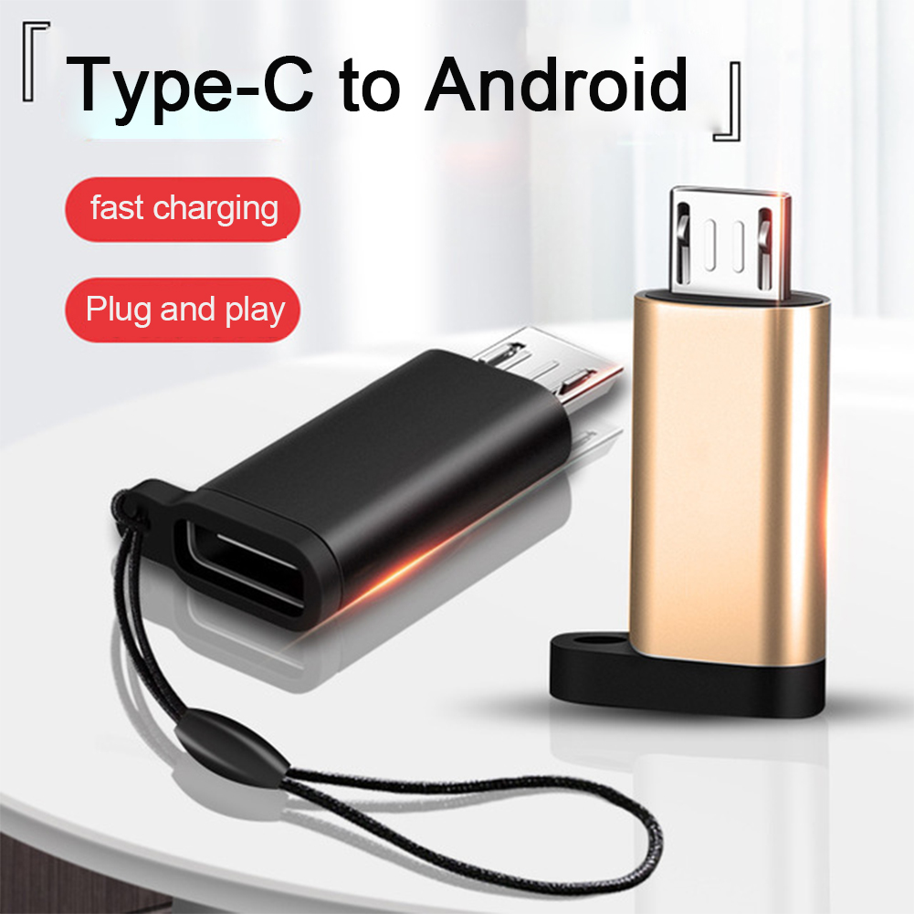 รูปภาพสินค้าแรกของPR Type-C To Andriod Micro USB Converters Connectors Adapter Data Transfer Compatible To Most Deveces