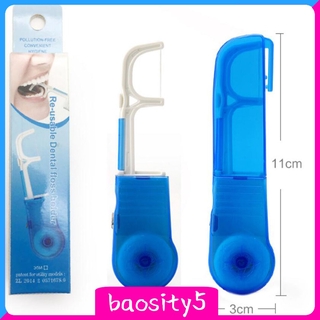 Plastic Floss Holder Bar Wand Replacement Oral Care with 30 Meter Floss