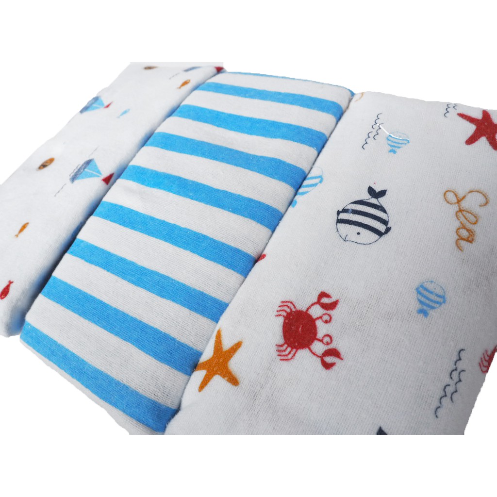ผ้าอ้อมผ้าสำลี-27-นิ้ว-แพ็ค-12-ผืน-คละสี-ลาย-sea-สินค้าพร้อมส่ง