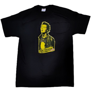 HH เสื้อยืด SID VICIOUS จากวง S.E.X pistols ลิขสิทธฺแท้ ปี 2004 . เสื้อยืดผ้าฝ้าย