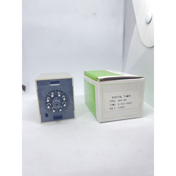 CH3 CH3-AB 10A 220V Timer Delay Relay 0.01s-990h12v 24v | Shopee Thailand