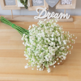 Babysbreath ช่อดอกไม้ประดิษฐ์ แจกันยาว สําหรับตกแต่งบ้าน ห้องนั่งเล่น งานแต่งงาน