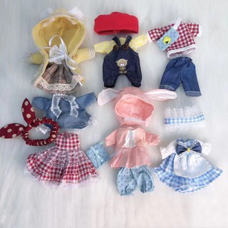 สินค้า 16 Cm Dress Up Accessories OB11 Doll Clothes Suit 1/12 Bjd Baby Clothes Dress Skirt