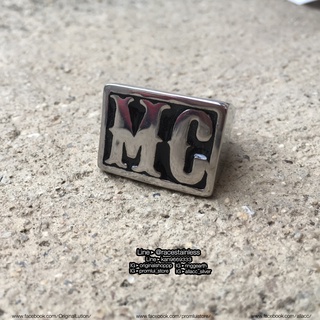 แหวนMC เงิน Motoclub motocycle MC แหวนharley ring สแตนเลสแท้ stainless 316l แหวนผู้ชาย แหวนแฟชั่น แหวนเท่ๆ แหวนสแตนเลส