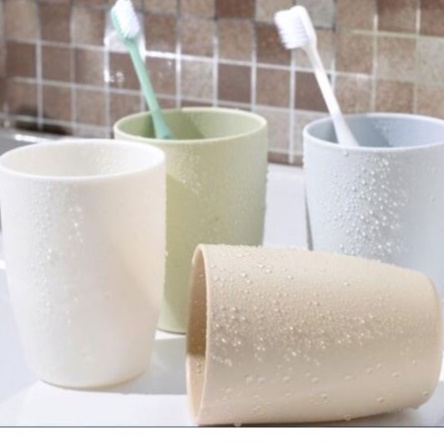 แก้วสำหรับแปรงฟัน-ผลิตจากฟางข้าวสาลีเป็นมิตรกับสิ่งแวดล้อม-c0080