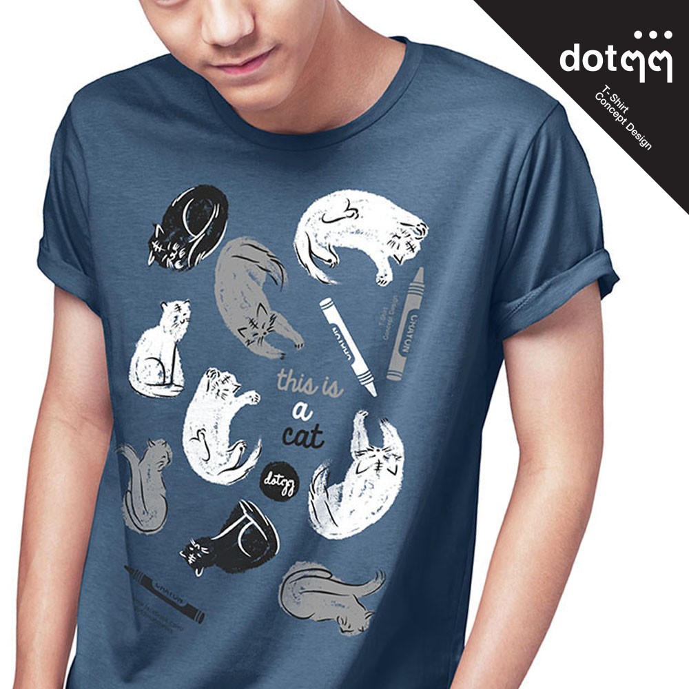 dotdotdot-เสื้อยืดผู้ชาย-concept-design-ลาย-crayon-blue