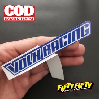 สติกเกอร์ พิมพ์ลาย Volk RACING ลามิเนต กันน้ํา สําหรับติดตกแต่งหมวกกันน็อค รถจักรยานยนต์ รถยนต์