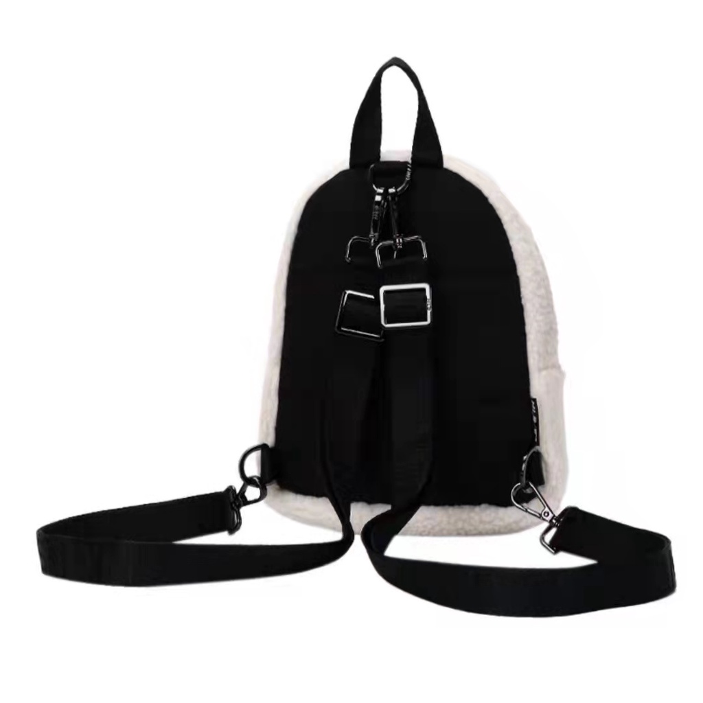 พร้อมส่ง-ของแท้-mlb-กระเป๋าเป้ไซร์เล็ก-fleece-unisex-mini-backpack-กระเป๋าเป้ขนแกะny-กระเป๋าเป้ปรับสายได้