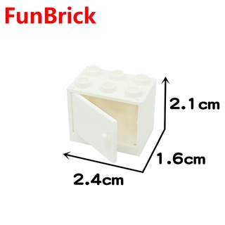 [Funbrick] 20PCS Cupboard with Door 2x3x2 4532/4533 Minifigure Accessories Series MOC Small Particle Compatible with ตัวต่อที่มีชื่อเสียง