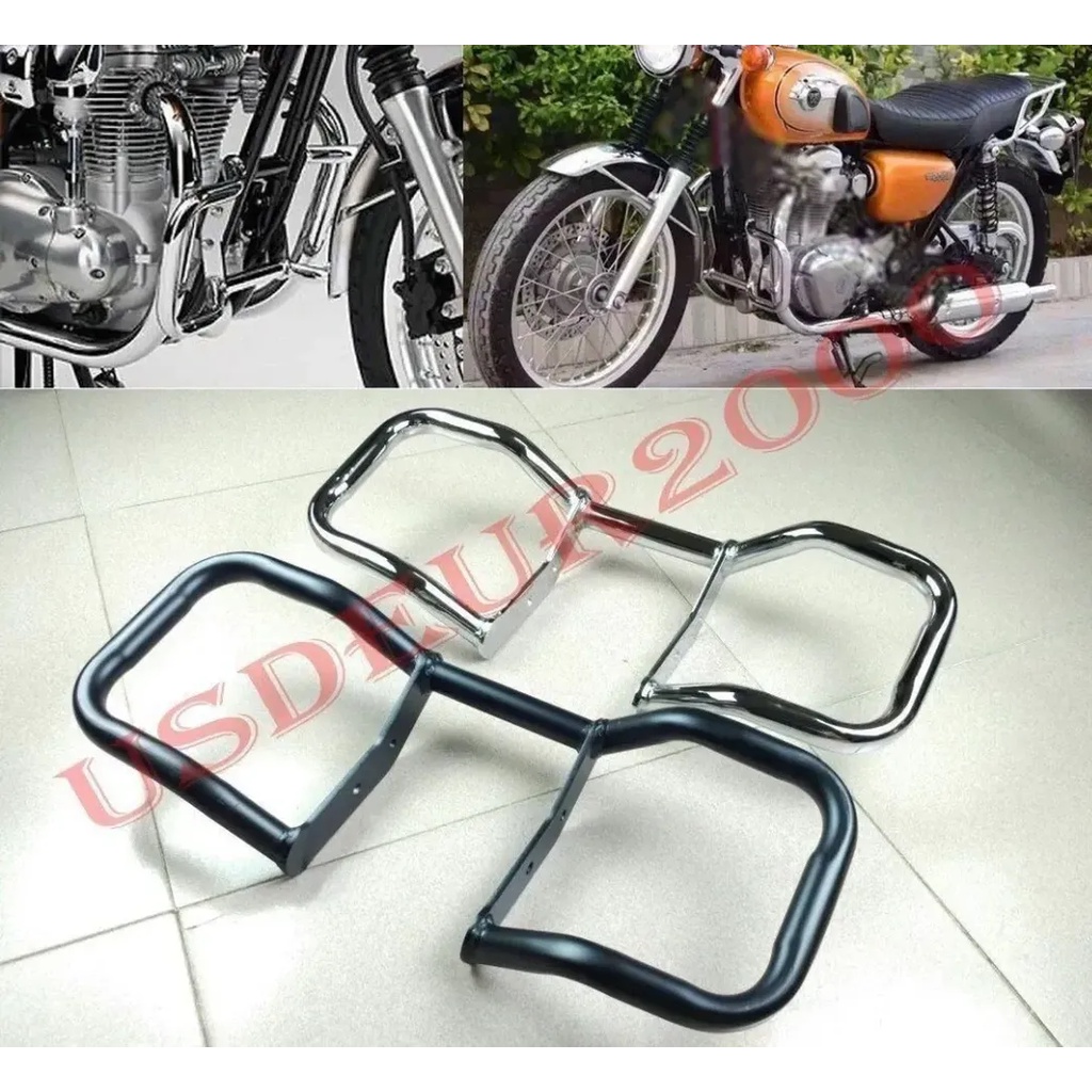 Highway Engine Guard Crash Protect bars for KAWASAKI W800 W650 W400 all years Chrome/Black