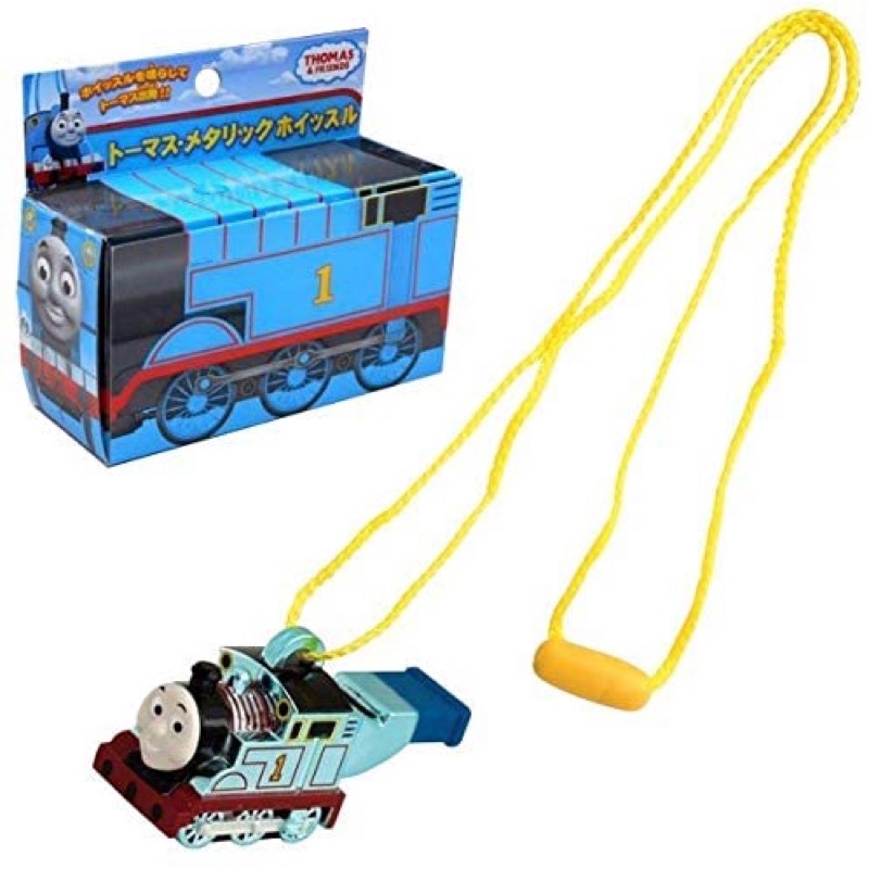 แท้-100-นกหวีด-รถไฟ-โทมัส-แอนด์-เฟรนด์-สีฟ้า-takara-tomy-tomica-thomas-the-tank-engine-metallic-whistle-tomas