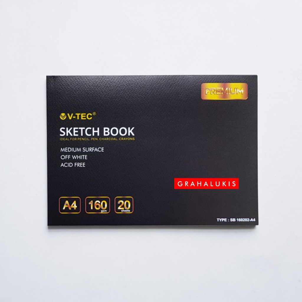 V-tec SKETCHBOOK A4 กรดฟรี 160GSM | Shopee Thailand