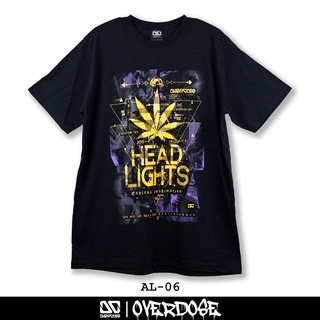 Overdose T-shirt เสื้อยืดคอกลม สีดำ รหัส AL-06(โอเวอโดส)