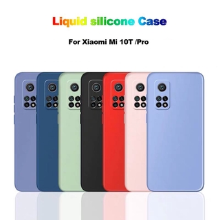เคสโทรศัพท์ Xiaomi Mi 10T Pro 5G Casing Liquid Silicone Phone Case Smooth Simple Shockproof Fashion Soft TPU Protection Back Cover เคส