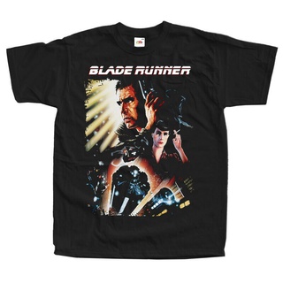 ใหม่ เสื้อยืดแฟชั่น พิมพ์ลายโปสเตอร์ภาพยนตร์ Blade Runner V10 สีดํา