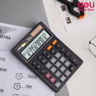 Deli M01320 CALCULATOR 12-DIGIT เครื่องคิดเลขแบบตั้งโต๊ะ 12 หลัก รับประกัน 3 ปี เครื่องคิดเลข อุปกรณ์สำนักงาน office