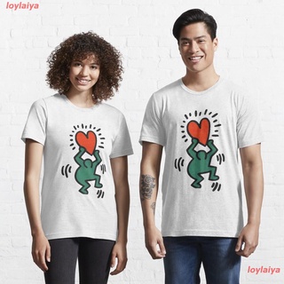 loylaiya KEITH HARING คีธ แฮริ่ง เสื้อพิมพ์ลาย Keith Haring Dance Essential T-Shirt เสื้อยืดแนวสตรีท เสื้อยืดผู้หญิง เสื