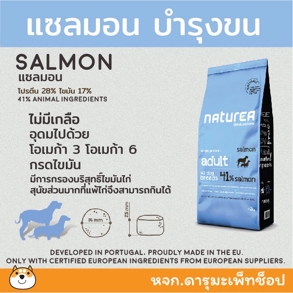 ส่งฟรี-แซลมอน-อาหารสุนัข-holistic-naturea-salmon-สูตรเนื้อปลาแซลมอน-2-kg
