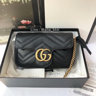 NEW Gucci Marmont Super Mini Black