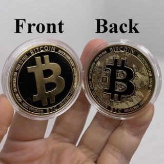 เหรียญคริปโต BITCOIN BTC GOLD เหรียญบิตคอยน์ สีทอง สำหรับเก็บสะสม ให้เป็นของขวัญ ที่ระลึก