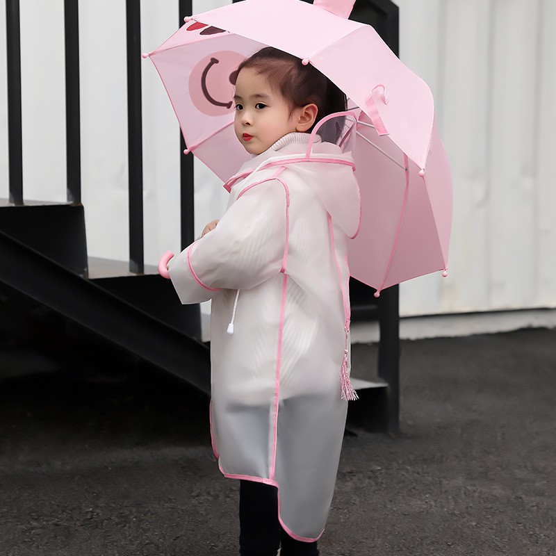 เสื้อกันฝนพลาสติกแบบใสสำหรับเด็ก