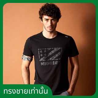 🔥ลดล้างสต็อก​ MIAMI BAY® เสื้อยืด รุ่น  Groove Flag (ทรงชาย)