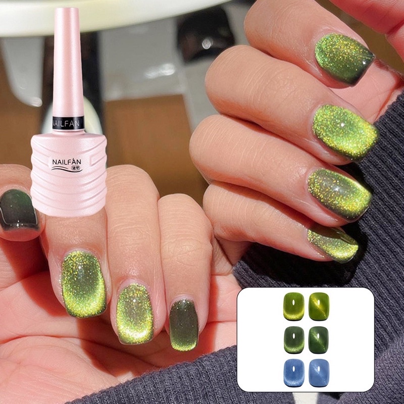 nailfancat-eyesสีเขียว-สีฟ้า-ดึงง่าย-สีชัดสุดๆ