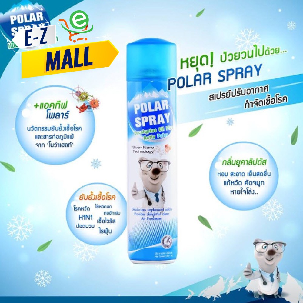 polar-spray-สเปรย์ปรับอากาศพร้อมสารยับยั้งเชื้อไวรัสในอากาศ