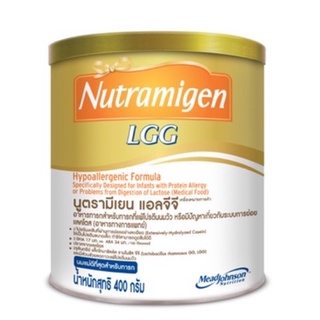 Nutramigen LGG นมผง นูตรามีเยน แอลจีจี อาหารทารก สำหรับทารก แพ้โปรตีนนมวัว สำหรับเด็กแพ้นมวัว ขนาด 400 กรัม 08410