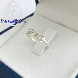 Finejewelthai แหวนเพชร เพชรสังเคราะห์ แหวนเงินแท้ แหวนอินฟินิตี้/ Infinity-Diamond Cz-Silver925-Ring - R1302cz