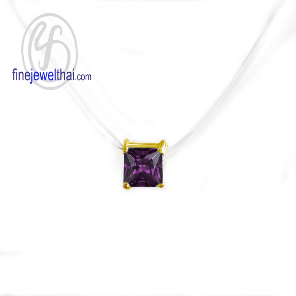 finejewelthai-จี้อะเมทิสต์-จี้พลอย-พลอยประจำเดือนเกิด-amethyst-silver-pendant-birthstone-p1088amt00-ราคาต่อชิ้น