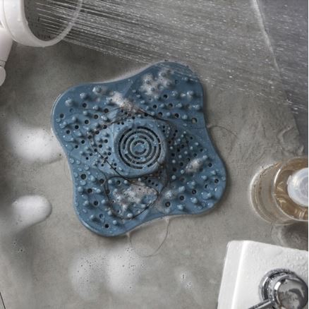 silicone-sheet-trap-waste-แผ่นซิลิโคนดักจับเศษขยะใช้สำหรับกันเส้นผมจากการอาบน้ำสระผม