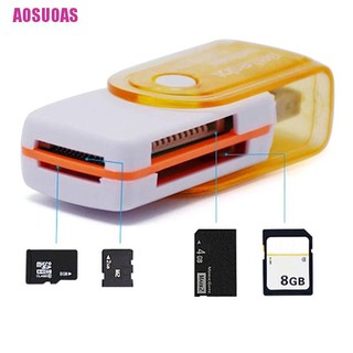 [AOSUO] เครื่องอ่านการ์ดหน่วยความจํา USB 4 in 1 ที่มีประโยชน์สําหรับ MS MS-PRO TF Micro SD High