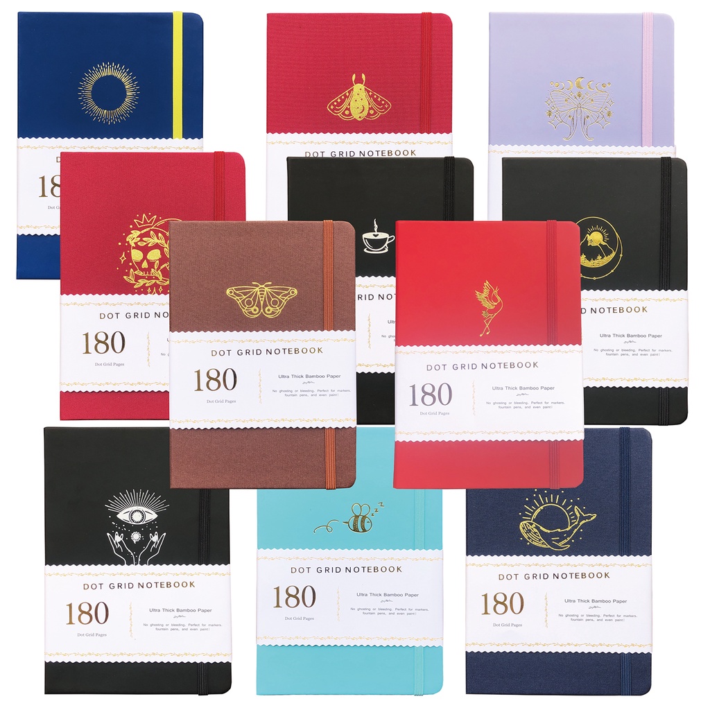 Buke Dot Grid Notebook Bullet Dotted Journal 180Gsm Bamboo Paper
