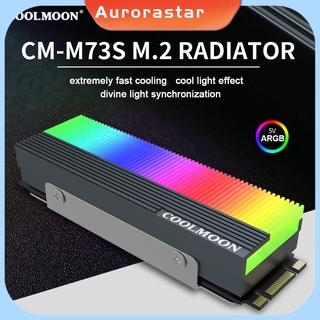 Coolmoon CM-M7S ARGB M.2 2280 หม้อน้ําฮาร์ดดิสก์โซลิดสเตท SSD ฮีทซิงค์คูลเลอร์ส่วนประกอบคอมพิวเตอร์