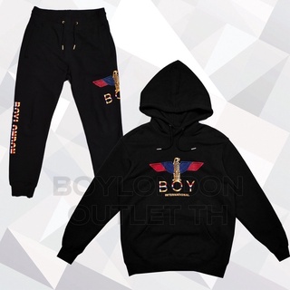 Set : Hoodie &amp; Pants สี : Black / Gold