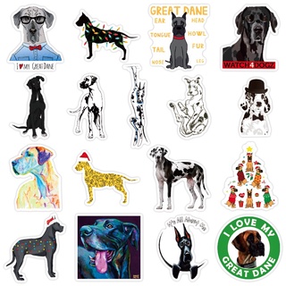 พร้อมส่งGreat Dane หมา เกรตเดน กันน้ำ สติ๊กเกอร์ ใช้ซ้ำได้ กระโปรงหลังรถ โทรศัพท์มือถือ  sticker