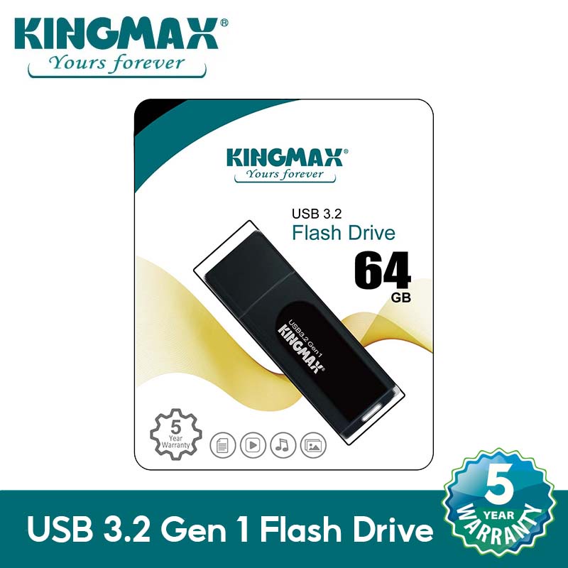 ภาพสินค้าKINGMAX USB 3.2 Gen 1 Flash Drive ( PB-07 ) ความจุ 64 GB Black ( สีดำ ) จากร้าน kingmax_store บน Shopee ภาพที่ 1
